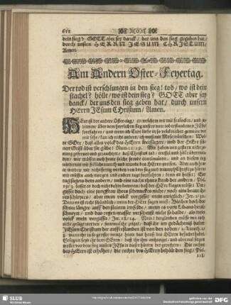 Am Andern Oster-Feyertag