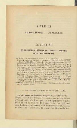 Livre III L'Europe féodale - les croisades