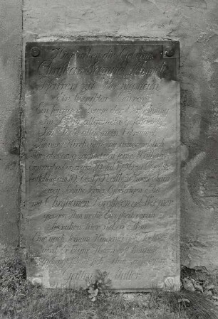 Königshain (Kreis Görlitz), Friedhof. Grabstein für C. S. Schmidt