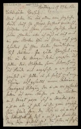 Brief von Dorothea Grimm an Johann Werner Henschel