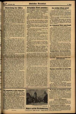 Zweite Ausgabe vom Montag, den 01. September 1941.
