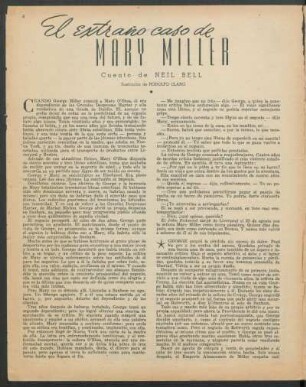 El extraño caso de Mary Miller : Cuento