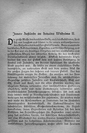 Innere Zustände im Zeitalter Wilhelms II.