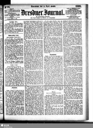 Dresdner Journal : Königlich Sächsischer Staatsanzeiger ; Verordnungsblatt der Ministerien und der Ober- und Mittelbehörden