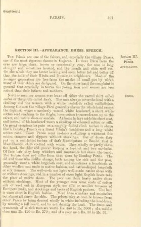 Section III. Appearance, dress, speech