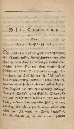 Die Trauung. Von Henrich Steffens
