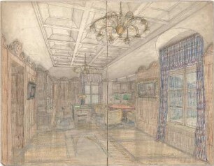 Fischer, Theodor; Forbach (Lothringen); Haus Hans Adt - Zimmer (Perspektive)