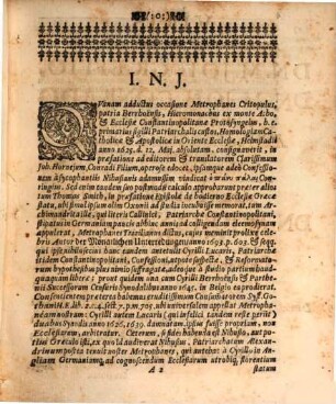 Animadversiones In Metrophanis Critopuli Hieromonachi Confess. Cathol. & Apostol. in oriente Ecclesiae Caput Decimum Tertium De Euchelaeo In Altdorfina Noricorum Universitate d. 11. Mart. Anni MDCXCVI. Disputationis publicae vicem obibunt, Praeside Christophoro Sonntagio ... & Respondente Joh. Georgio Schultheisio, Norimberg.