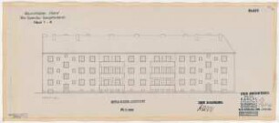Wohnhausbebauung Seegefelder Straße für Harre, Berlin-Spandau: Haus 1-4, Strassenansicht 1:100