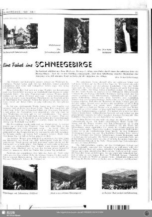 Eine Fahrt ins Schneegebirge