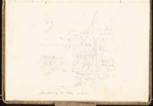 Skizzenbuch 1901: Biergarten bei Ulm