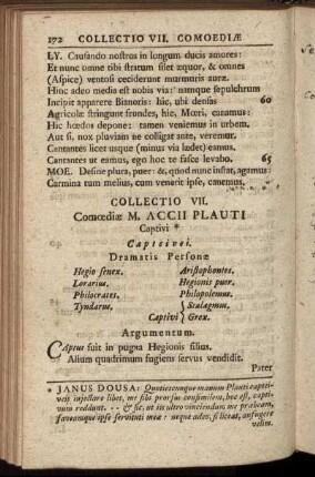 Collectio VII. Comœdiæ M. Accii Plauti.