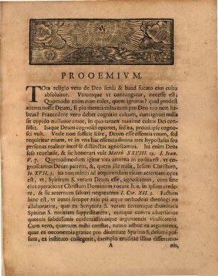 Dissertatio Theologica De Divinitate Spiritvs Sancti Ex Oeconomia Gratiae Demonstrata