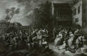 Flämische Bauernhochzeit : Tilborgh, Gillis van: Flämische Bauernhochzeit. Öl auf Leinwand; 128 x 196 cm. Dresden: Gemäldegalerie Alte Meister 1098