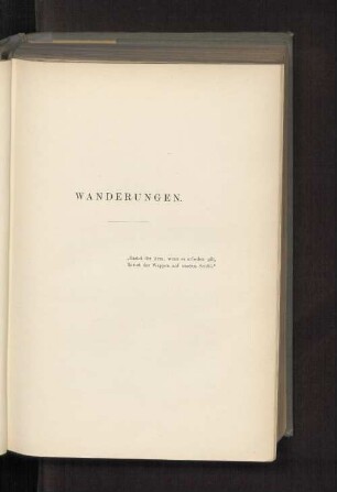 Wanderungen.