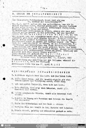 Gebote der Gewaltlosigkeit