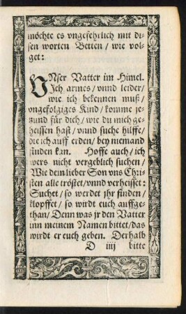 Unser Vatter im Himel ...