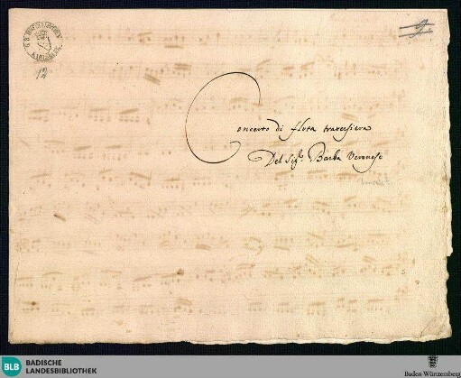 Concertos - Mus. Hs. 12 : fl, orch; A; GroF 700