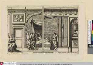 [Zwei-geteilter Entwurf für ein Alkoven mit Isaak und Jakob; Projet alternatif: Dans la partie droite, Isaac bénissant Jacob]