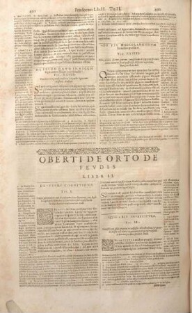 Oberti De Orto De Fevdis. Liber II.