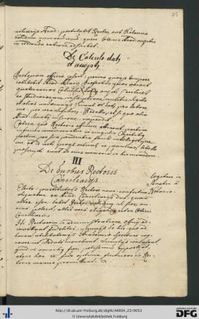 [fol. 25] De duobus rectoris consiliariis