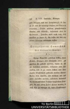 Dreizehntes Hauptstück. Vom Stäbeln der Gewächse.