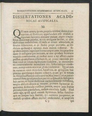 Dissertationes Academicae Auspicales