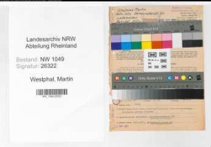 Entnazifizierung Martin Westphal , geb. 21.11.1891 (Lademeister)