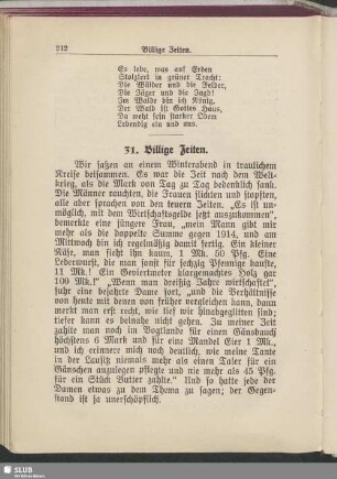 31. Billige Zeiten