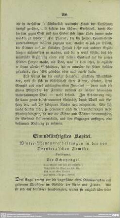 Einundfünfzigstes Kapitel. Winter-Abendunterhaltungen in der von Dornbergschen Familie