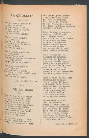 Por la raza : Estilo