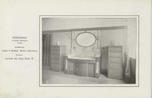 Schlafzimmer in hellem Mahagoni. Detail
