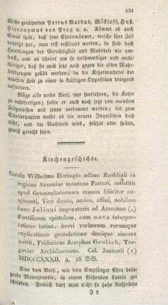 131-133 Kirchengeschichte