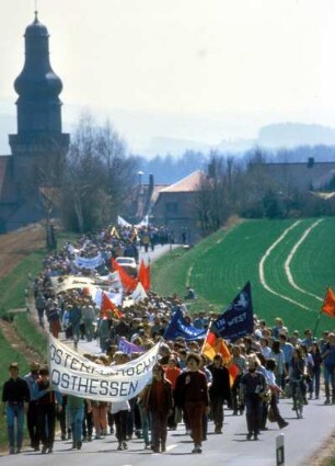 Ostermarsch für den Frieden in der Nähe von Fulda