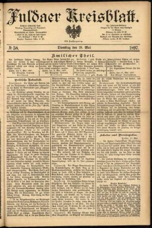 Ausgabe vom Dienstag, den 18. Mai 1897.