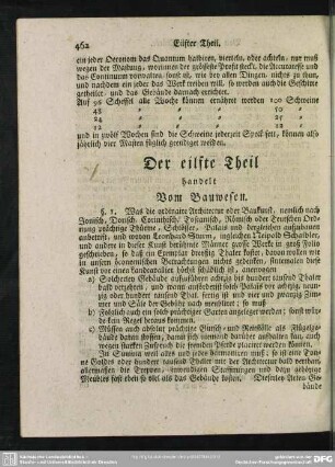 Der eilfte Theil handelt Vom Bauwesen