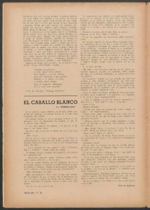 El caballo blanco : De " Bambalinas"