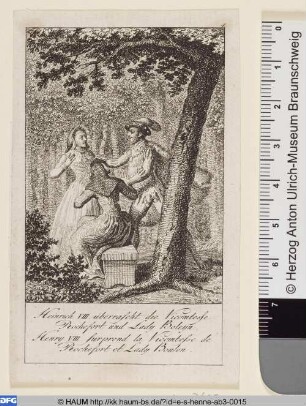 Heinrich VIII. überrascht die Vicomtesse Prochefort und Lady Boleyn