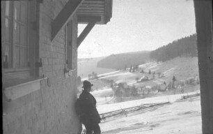 Sonntagmorgen vor der Hütte "Seeblick"