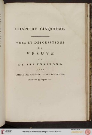 V: Vues & description du Vésuve