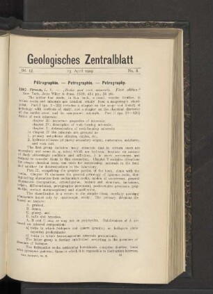 15 April 1909. No. 8.