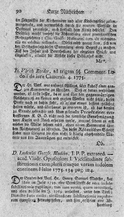 Opusculum I. Vicissitudines substitutionis exemplaris