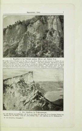 1. Nagelfluh in der Schlucht zwischen Meran und Schloß Tirol