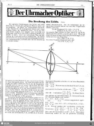 Die Brechung des Lichts (Forts.)