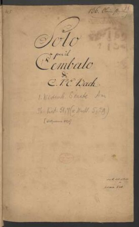Sonaten; cemb; a-Moll; H 30; Wq 49.1