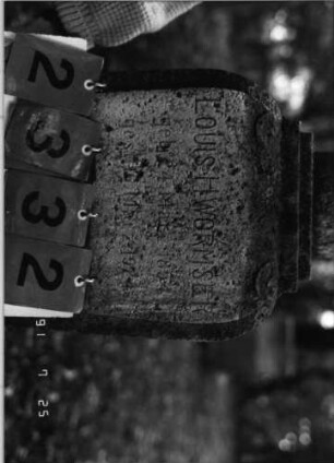 Grabstein 2332 [Hahn S. 232 Grab-Nr. Ur.III.22]: Grabstein 2332 (Detailaufnahme) [Hahn S. 232 Grab-Nr. Ur.III.22]