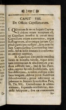 137-141, Caput VIII