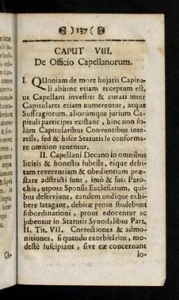 137-141, Caput VIII