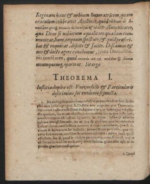 Theorema I. - IV. Et Postremum.