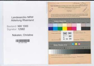Entnazifizierung Christine Nakaten, geb. 03.11.1898 (Postassistentin)